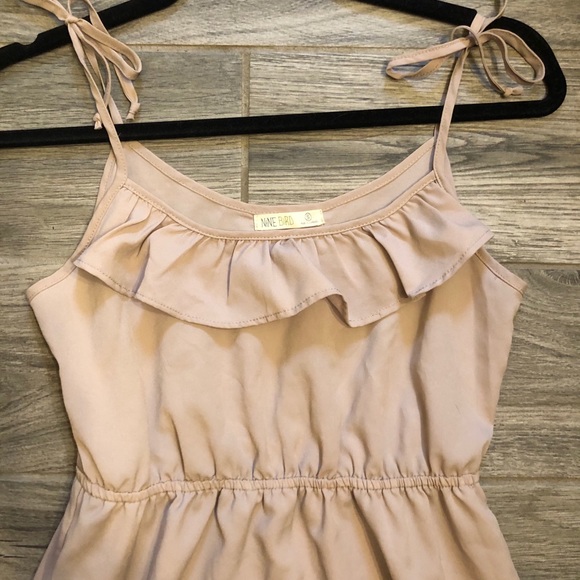 Tan dress with ruffle top - Picture 3 of 3